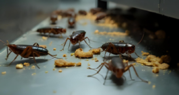 pest and property solutions van at residential home